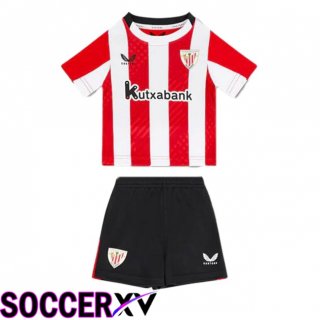 Athletic Club Kids Home Soccer Jersey Red 2024/2025