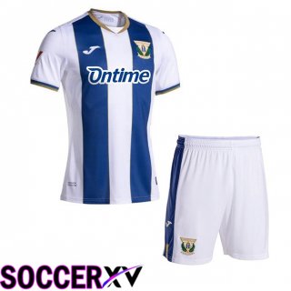 CD Leganes Kids Home Soccer Jersey White Blue 2024/2025