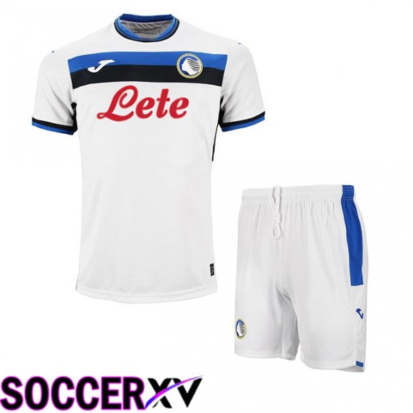 Atalanta Kids Away Soccer Jersey White 2024/2025