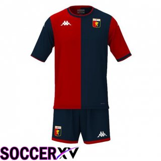 Genoa CFC Kids Home Soccer Jersey Red Blue 2024/2025