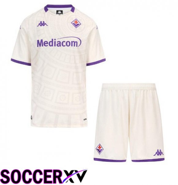 ACF Fiorentina Kids Away Soccer Jersey White 2025/2026