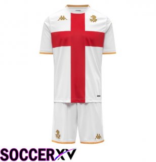 Genoa CFC Kids Away Soccer Jersey White 2025/2026