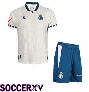 RCD Espanyol Kids Away Soccer Jersey White 2025/2026