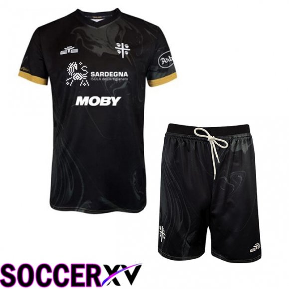 Cagliari Calcio Kids Third Soccer Jersey Black 2024/2025