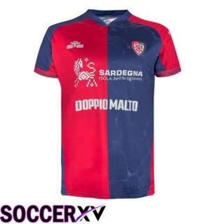 Cagliari Calcio Home Soccer Jersey Blue Red 2025/2026