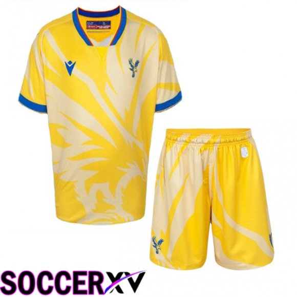 Crystal Palace Kids Away Soccer Jersey Yellow 2024/2025