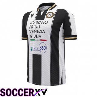 Udinese Calcio Home Soccer Jersey White Black 2024/2025