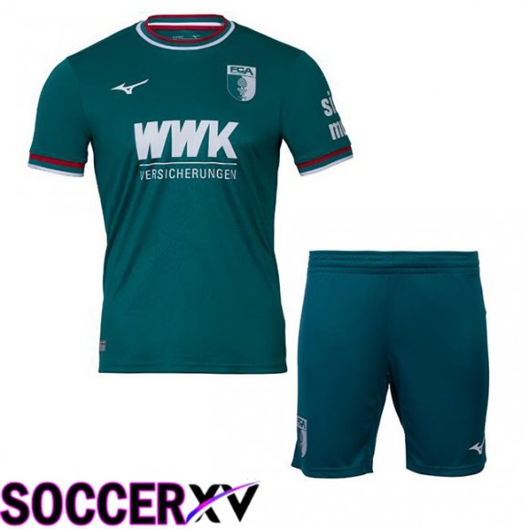 FC Augsburg Kids Away Soccer Jersey Green 2024/2025