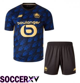 Lille OSC Kids Third Soccer Jersey Blue Black 2025/2026