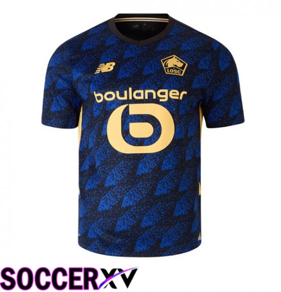 Lille OSC Third Soccer Jersey Blue Black 2025/2026