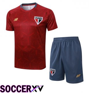 Sao Paulo FC kit Training T Shirt + Shorts Red 2025/2026