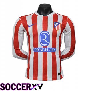 Atletico Madrid Home Soccer Jersey Long sleeve 2025/2026