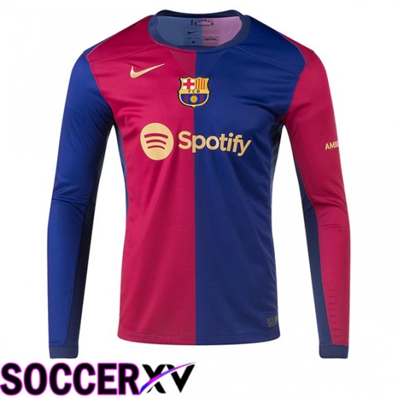 FC Barcelona Long sleeve Home New Soccer Jersey 2024/2025