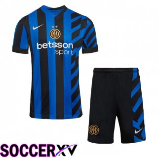 Inter Milan Kids Home Soccer Jersey Blue 2024/2025