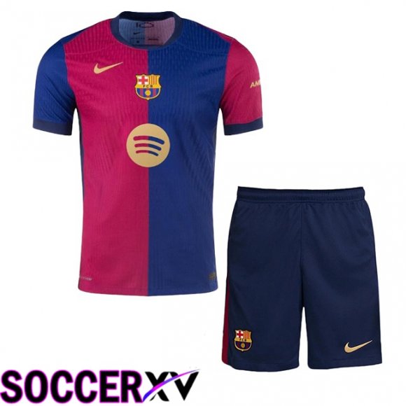 FC Barcelona Kids Home Soccer Jersey Blue Red 2024/2025