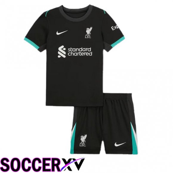 FC Liverpool Kids Away Soccer Jersey Black 2024/2025