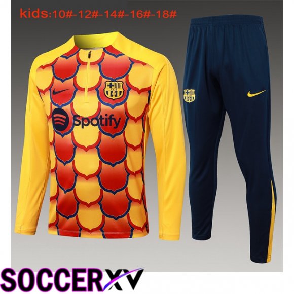 FC Barcelona Kids kit Training Tracksuit Yellow 2024/2025