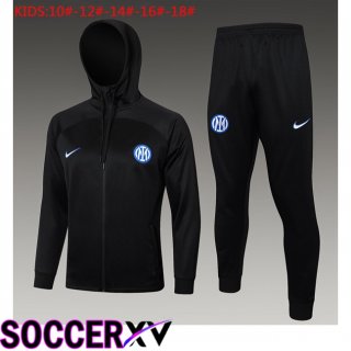 Inter Milan Kids Training Tracksuit Hoodie Black2024/2025