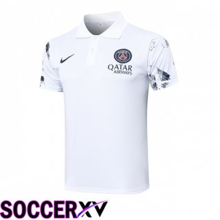 Paris PSG Soccer Polo White 2024/2025