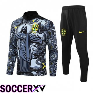 Brazil kit Training Tracksuit Black 2024/2025