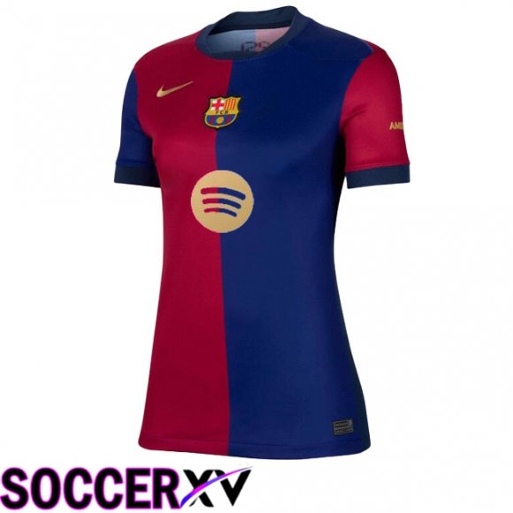 FC Barcelona Women Home Soccer Jersey Blue Red 2024/2025