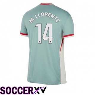 Atletico Madrid (M. LLORENTE 14) Away Soccer Jersey Green 2024/2025