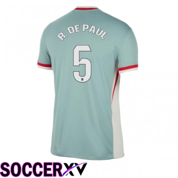 Atletico Madrid (R. DE PAUL 5) Away Soccer Jersey Green 2024/2025