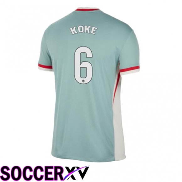 Atletico Madrid (KOKE 6) Away Soccer Jersey Green 2024/2025