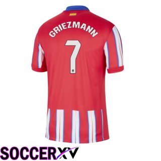 Atletico Madrid (GRIEZMANN 7) Home Soccer Jersey Red 2024/2025