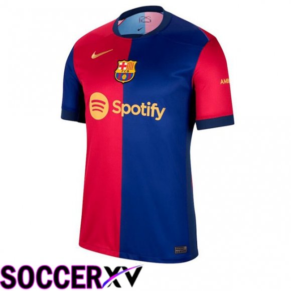 FC Barcelona Home Soccer Jersey Spotify Blue Red 2024/2025