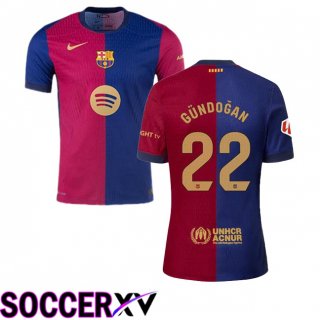 FC Barcelona (GÜNDOĞAN 22) Home Soccer Jersey Blue Red 2024/2025