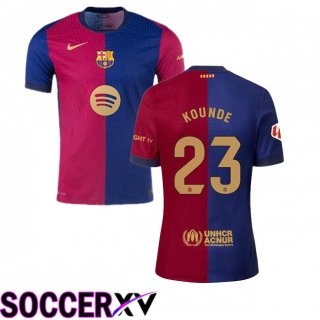 FC Barcelona (KOUNDE 23) Home Soccer Jersey Blue Red 2024/2025