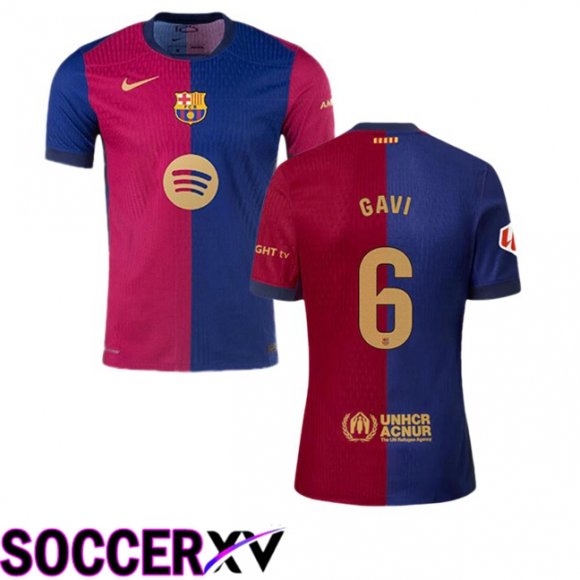 FC Barcelona (GAVI 6) Home Soccer Jersey Blue Red 2024/2025