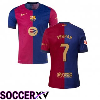 FC Barcelona (FERRAN 7) Home Soccer Jersey Blue Red 2024/2025