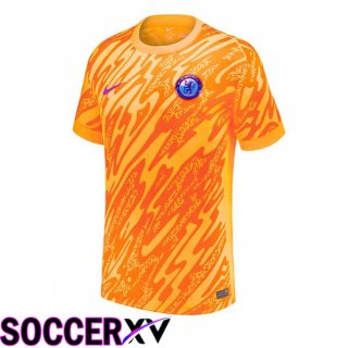 FC Chelsea Goalkeeper Soccer Jersey Orange 2024/2025