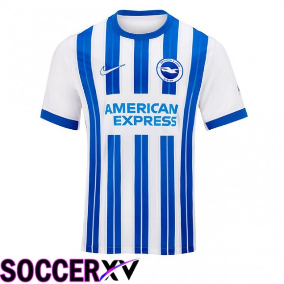 FC Brighton Home Soccer Jersey Blue White 2024/2025