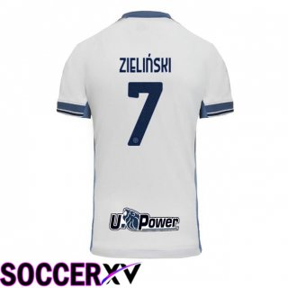 Inter Milan (ZIELIŃSKI 7) Away Soccer Jersey White 2024/2025