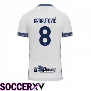 Inter Milan (ARNAUTOVIĆ 8) Away Soccer Jersey White 2024/2025