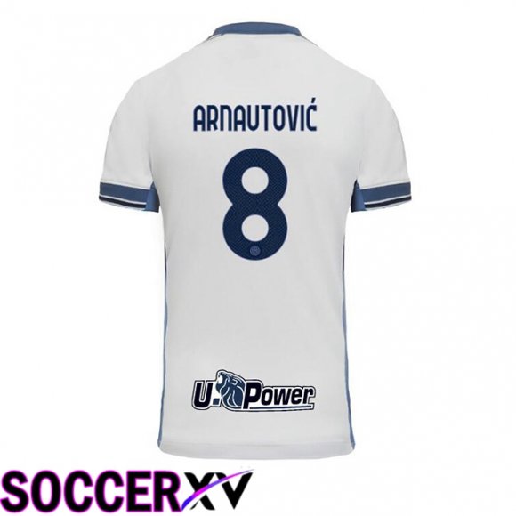 Inter Milan (ARNAUTOVIĆ 8) Away Soccer Jersey White 2024/2025