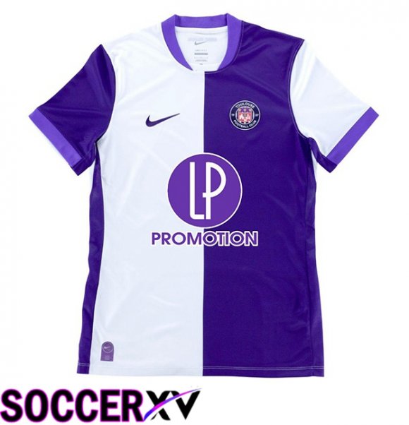 Toulouse Home Soccer Jersey Purple White 2025/2026