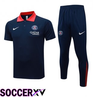 Paris PSG Soccer Polo + Training Pants Blue Royal 2025/2026