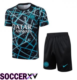 Inter Milan kit Training T Shirt + Shorts Black 2025/2026
