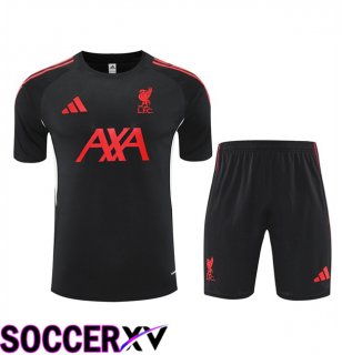 FC Liverpool kit Training T Shirt + Shorts Black 2025/2026