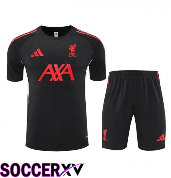 FC Liverpool kit Training T Shirt + Shorts Black 2025/2026