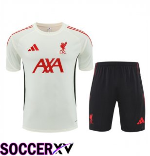 FC Liverpool kit Training T Shirt + Shorts White 2025/2026