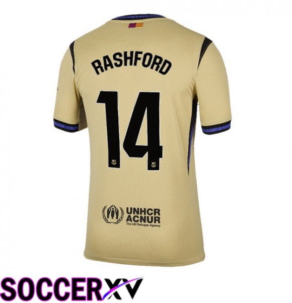 FC Barcelona (RASHFORD 14) Away Soccer Jersey Yellow 2025/2026