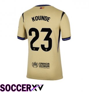 FC Barcelona (KOUNDE 23) Away Soccer Jersey Yellow 2025/2026