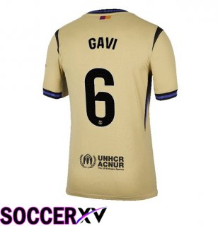 FC Barcelona (GAVI 6) Away Soccer Jersey Yellow 2025/2026