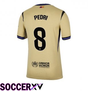 FC Barcelona (PEDRI 8) Away Soccer Jersey Yellow 2025/2026