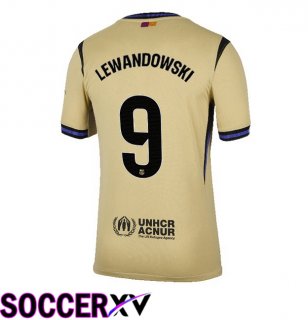 FC Barcelona (LEWANDOWSKI 9) Away Soccer Jersey Yellow 2025/2026